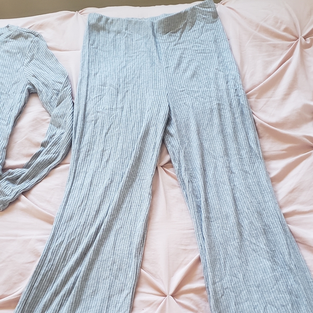 Gray flare lounge pants